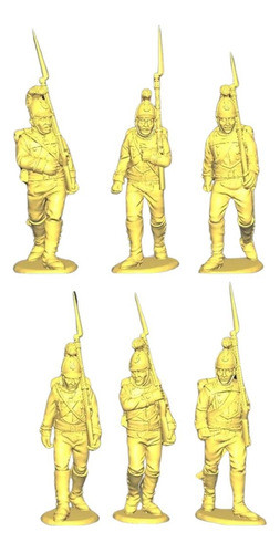 Soldados Alemanes Del Siglo Xviii 1/32, Color Blanco 0