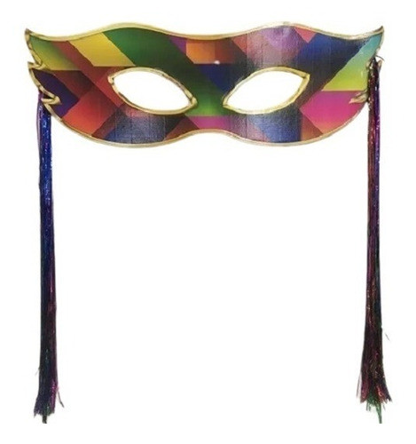 Máscara Colorida Carnaval Grande  Decoração 0