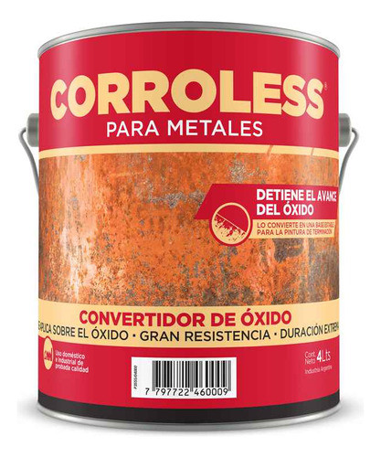 Convertidor De Óxido Petrilac Corroless Gris 4 L 0