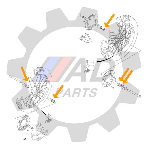 Rolamentos Rodas Suzuki Rmx250 1