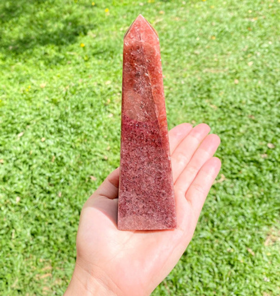 Obelisco De Quartzo Vermelho | 0,300 A 0,520 Kg Tipo 4 1 Obelisco De Quartzo Vermelho | 0,300 A 0,520 Kg Tipo 4 1