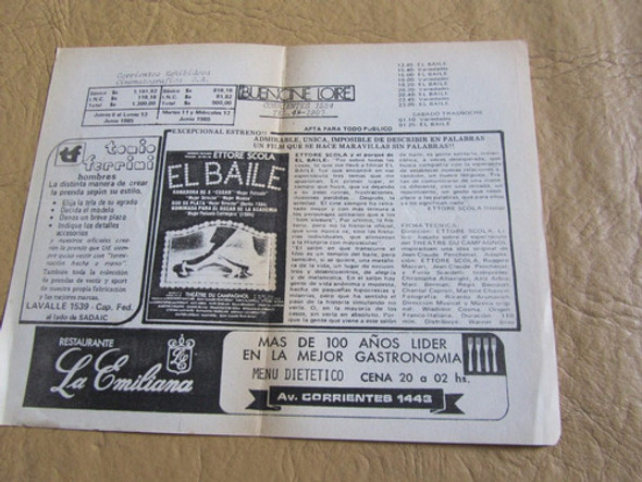 Antiguo Programa Cine Loire- Junio 1985 1