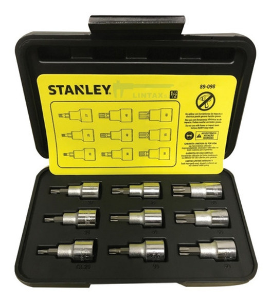 Juego De Tubos Dados Torx 9 Piezas Stanley T20 A T60 0