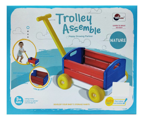 Carrito De Plástico Desarmable En Caja Dmt 1