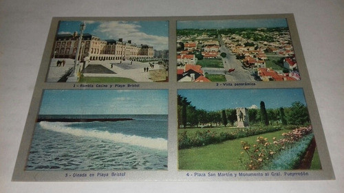 Postal Antigua Mar Del Plata Vistas Varias Decada Del 60 0