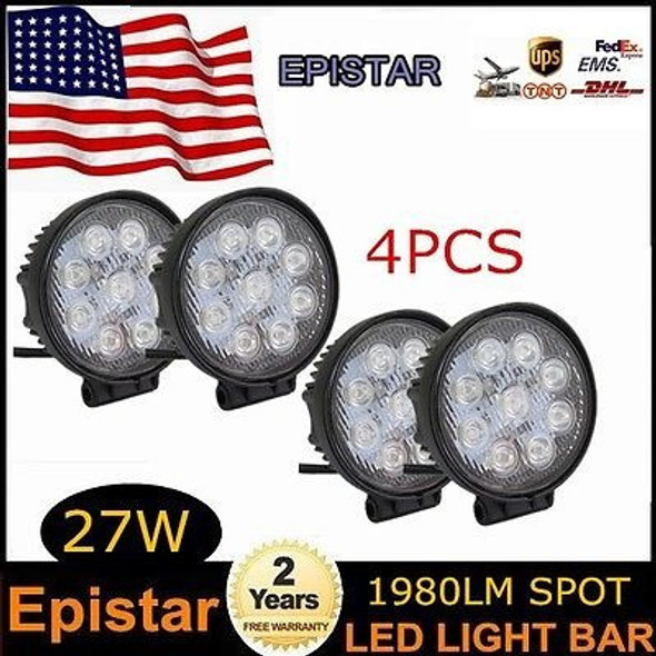 4pcs 27w Barra De Luz Led Spot Haz Trabajo Carro Jeep 4wd Su 1 4pcs 27w Barra De Luz Led Spot Haz Trabajo Carro Jeep 4wd Su 1