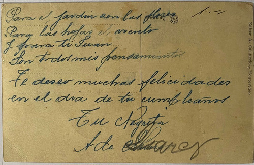 Antigua Postal Romántica, Pareja, Circa 1900, Carruaje, Pr45 1