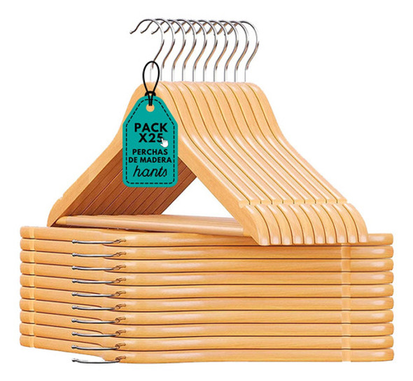 Pack X25 Percha Madera Lustrada 1°calidad Terminación Barniz 0 Pack X25 Percha Madera Lustrada 1°calidad Terminación Barniz 0