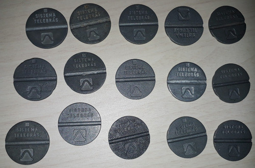 Lote 15 Ficha Telefonica Telebras Plastipac Fontamac 80 90 1