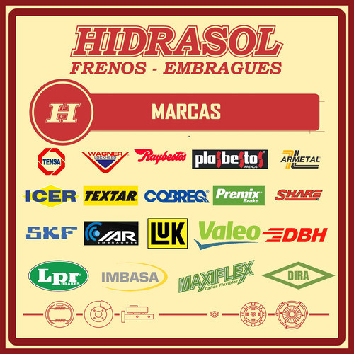 Jgo Cinta Freno Mercedes Benz 709 / 710 / 813 / 913 Tras 1ra 1