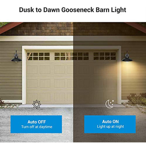 Dewenwils 2 Unidades De Luz De Granero De Cuello De Cisne De 1