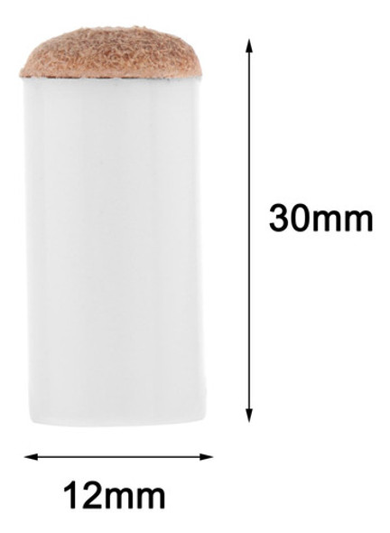 10 Pontas De Taco De Bilhar Cabeça 12mm Marrom 12mm Marrom 1