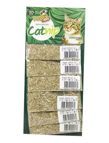 Cartela Catnip Atrativo Erva Do Gato Com 6 Pacotinhos De 2g 0