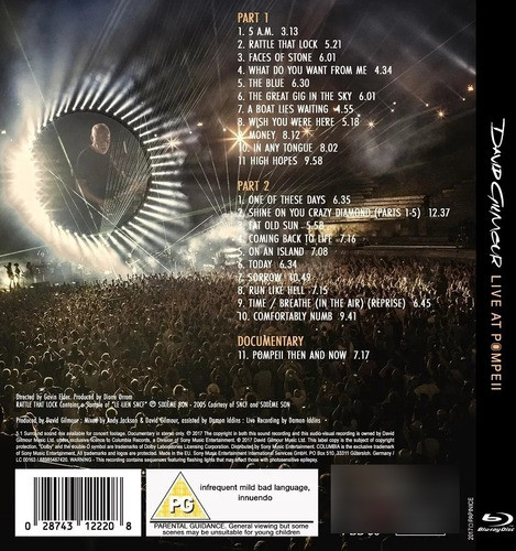 David Gilmour Live At Pompeii / 2 Blu-ray 1