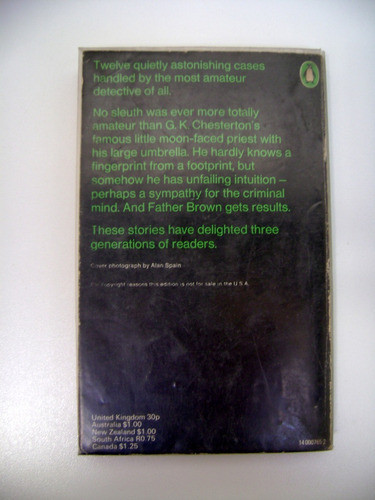 The Innocence Of Father Brown Chesterton Ingles Pengui Boedo 1