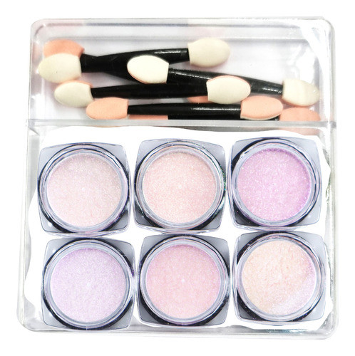 6un Glitter Flocado Variados Encapsulamento Decoração Unhas 1