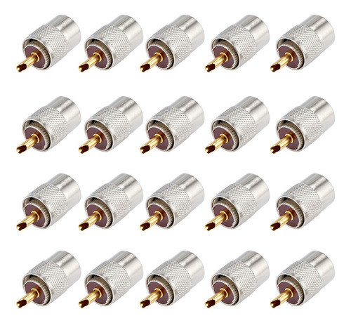 Esumic 20pcs Pl259 Soler Conectores Coaxiales Coaxiales, Ada 0