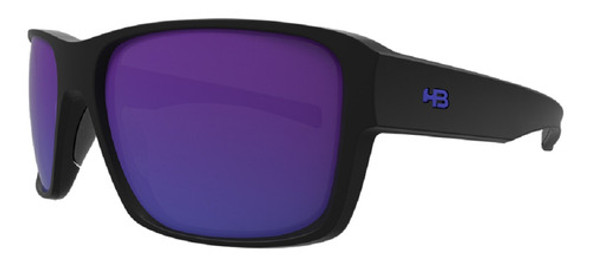 Óculos De Sol Hb The Pass Matte Black Blue Blue Chrome 0