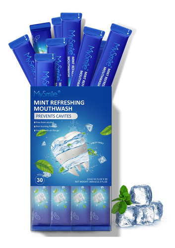 Enxaguante Bucal Mysmile, Sem Álcool, Hortelã Fresca, 12 Ml 0