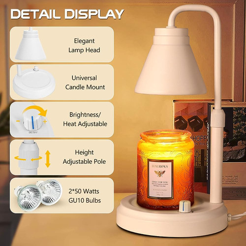 Lámpara De Calentador De Velas, Fundidor De Velas Regulable, 1