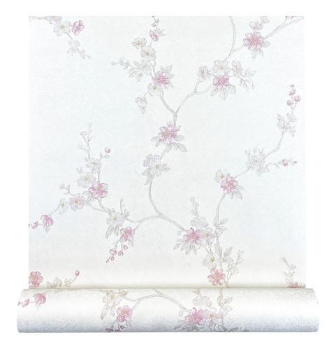 Papel De Parede Vinílico Alto Relevo Floral Rosas 10m X 53cm 0