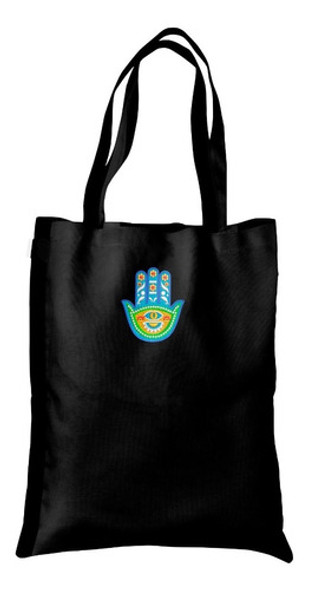 Bolsa Tote Bag Artesanal Gabardina Bolsillo Bordado Jamsa 0