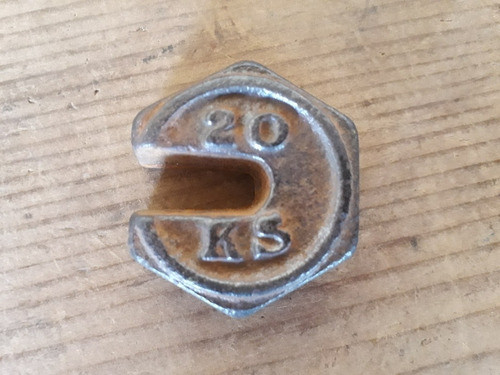 Peso Balança Antiga De Braço Sextavado 20 Kgs 0