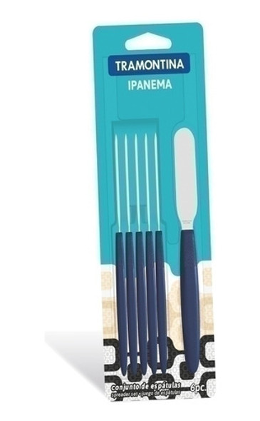 Espátula Para Manteca Color Azul, Mod. Ipanema 6 Piezas - T 0