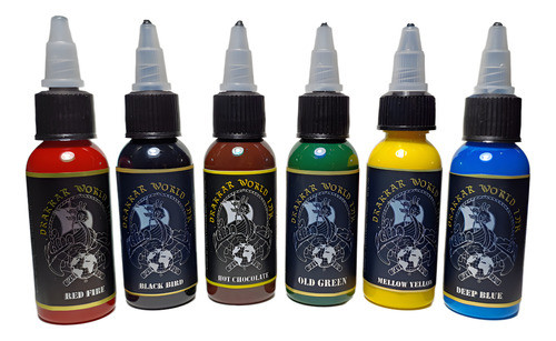 Tinta Para Tatuar Drakkar Ink Tattoo Set 6 Tradicional 0