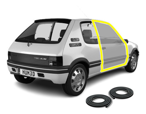Juego De Burletes De Puerta Peugeot 205, 3 Puertas El Par 0