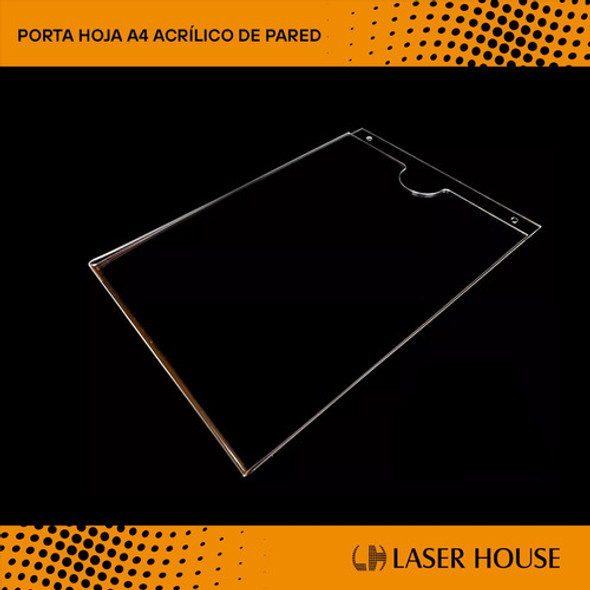 Porta Hoja A4 Acrílico De Pared 1