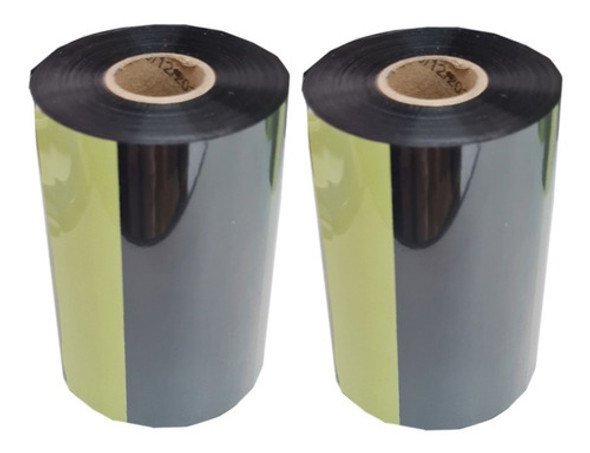 Ribbon 110mm X 450m Cera Impressora Térmica 2 Unidades 0