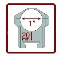 Montaje Monopieza Mira Telescopica Gamo Aire Comp Alta 25 Mm 1