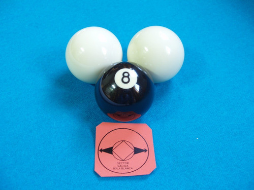 Set Kit 2 Bolas Pool Blancas + 1 Negra + 1 Salida De Regalo 1