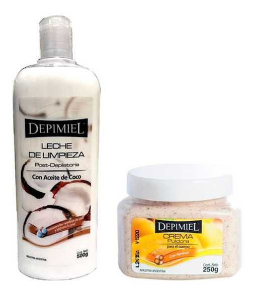 Kit Depilatorio Depimiel Crema Exfoliante + Leche Limpieza 0