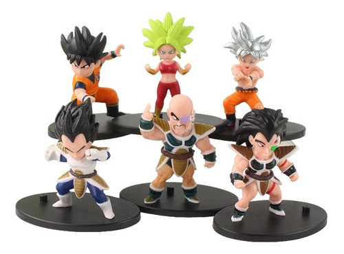 Set Figuras Dragon Ball Anime 6 Unidades Raditz Nappa Goku 0