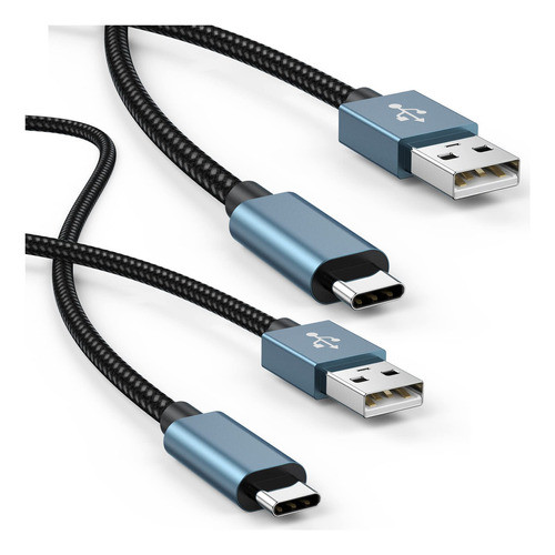 Cable De Carga Usb C, 2 Unidades, Cable Uv De 6.6 Pies, Carg 0