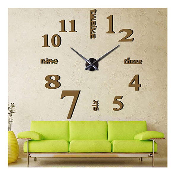 Reloj De Pared Con Superficie De Espejo 3d, Diseño Moderno. 0