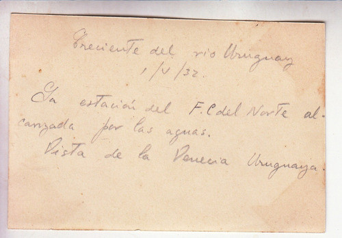 1932 Salto Fotografia Creciente Del Rio Estacion Ferrocarril 1
