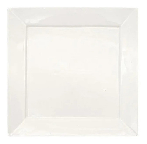 Set X 4 Plato Cuadrado 30,5 Cm Porcelana Premium Blanca G 0