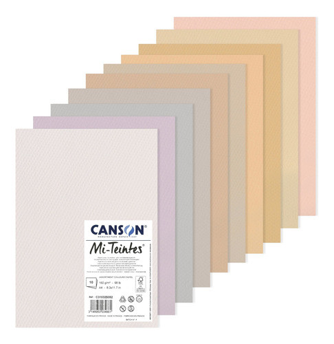 Blister Papel Canson Mi-teintes 160g/m2 A3 Pasteis C/ 10 Fls 0