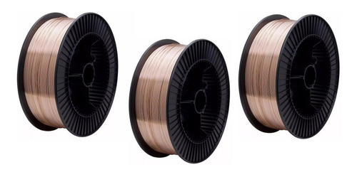 3 Rollos De Alambre Para Soldadora Mig Diametro 0,9 Mm 3 Rollos De 5 Kg Cada Uno Marca Lusqtoff + Envio Gratis 0