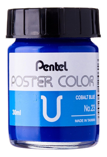Gouache Pentel Poster Color 30ml 23 Azul Cobalto 0