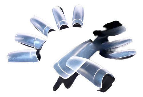 Sai - 500 Pcs Claro Francés Artificial Falsa Falsa Gel Acríl 0