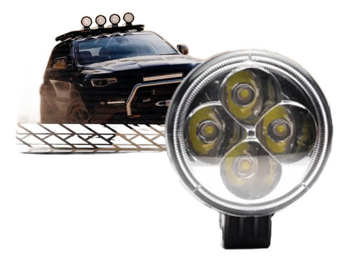 Faro Proyector Redondo 12w 1600 Lm 4 Leds 12v 24v 0