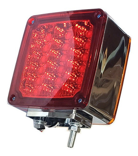 Farol Guardabarro Led 12-24v 11cm Doble Faz Ambar Rojo 1