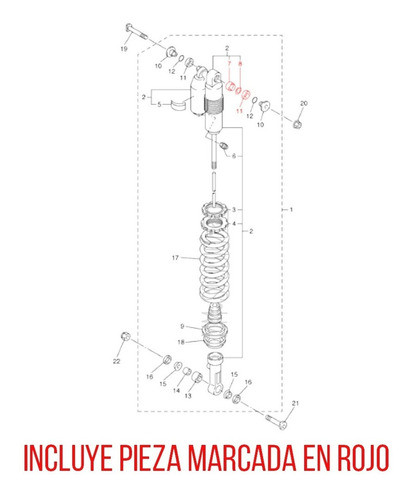 Buje Amortiguador Trasero Superior Yamaha Wr 426 F 01 A 2002 1