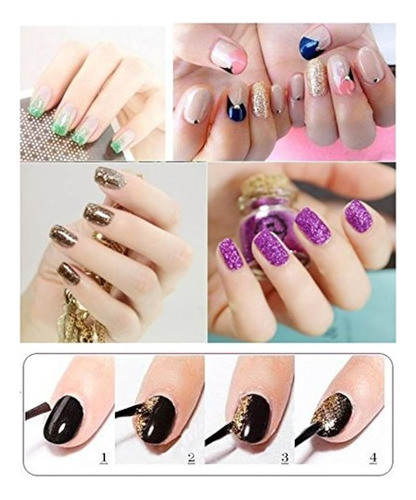 Xichen 45 Piezas / Colores Nail Art Glitter Powder Dust Tips 1