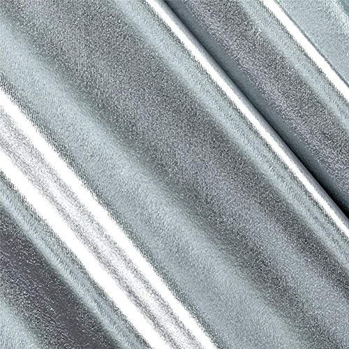 Foil Lame Stretch Knit Spandex Silver, Tela Cortada A Medida 0