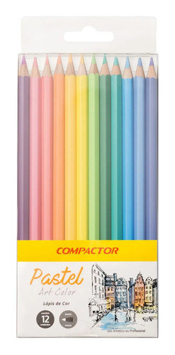 Lápis De Cor Art-color Pastel Compactor C/12 Cores 0